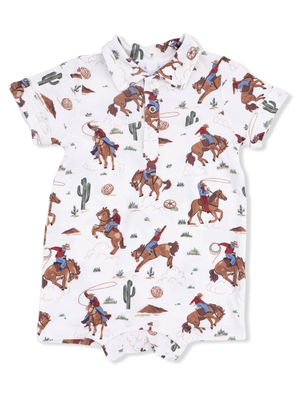 Angel Dear Buckaroo Cowboy Shortie Romper 3-6 18-24 months